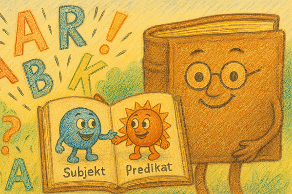 Illustration av Subjekt och Predikat karaktärer