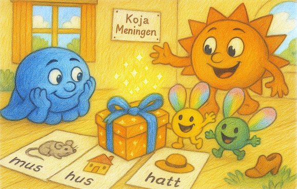 Illustration av Subjekt och Predikat karaktärer