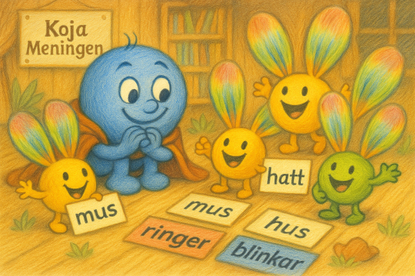 Illustration av Subjekt och Predikat karaktärer
