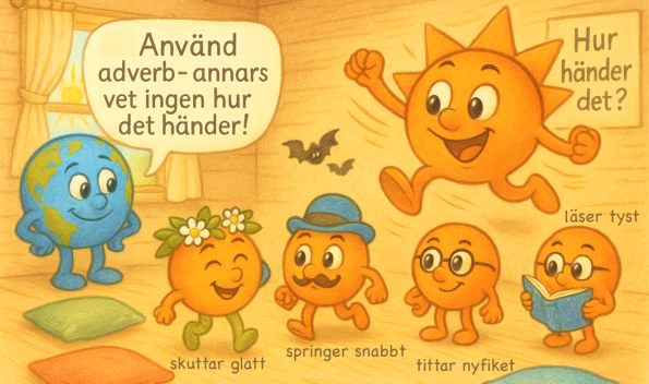 Illustration av Subjekt och Predikat karaktärer