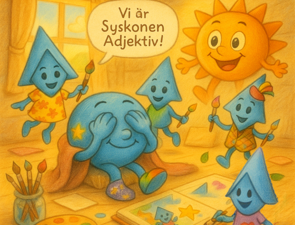 Illustration av Subjekt och Predikat karaktärer