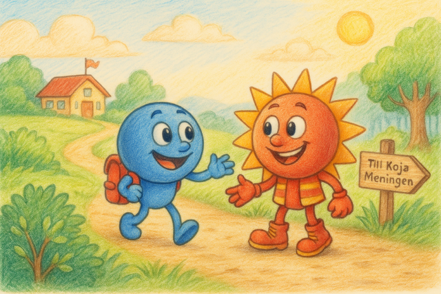 Illustration av Subjekt och Predikat karaktärer