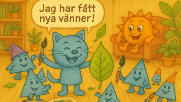 Illustration av Subjekt och Predikat karaktärer