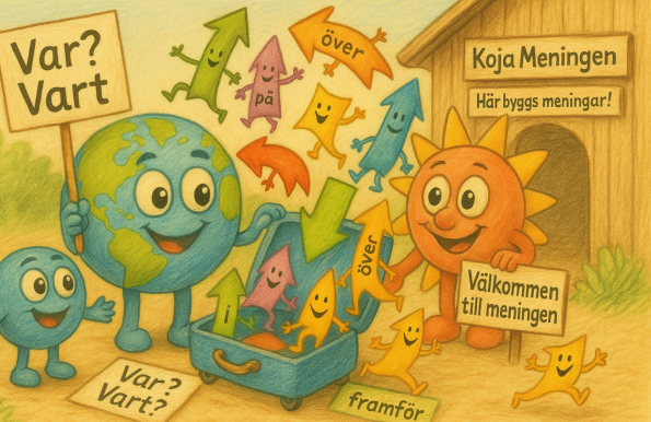 Illustration av Subjekt och Predikat karaktärer