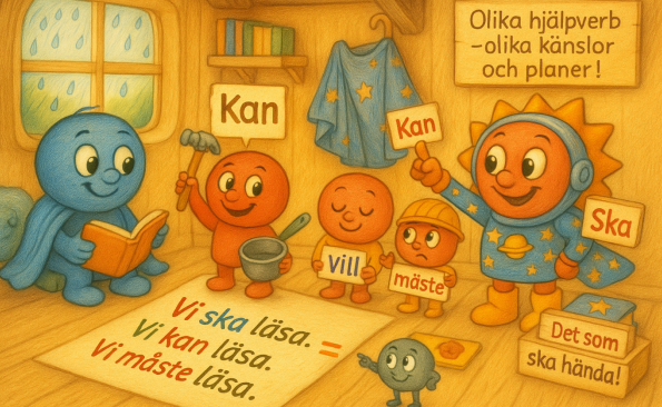 Illustration av Subjekt och Predikat karaktärer