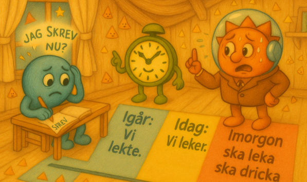 Illustration av Subjekt och Predikat karaktärer