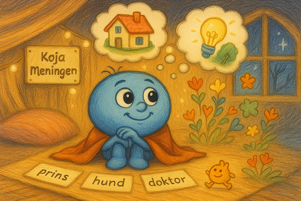 Illustration av Subjekt och Predikat karaktärer