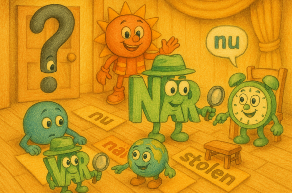 Illustration av Subjekt och Predikat karaktärer