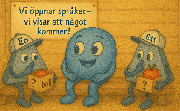 Illustration av Subjekt och Predikat karaktärer